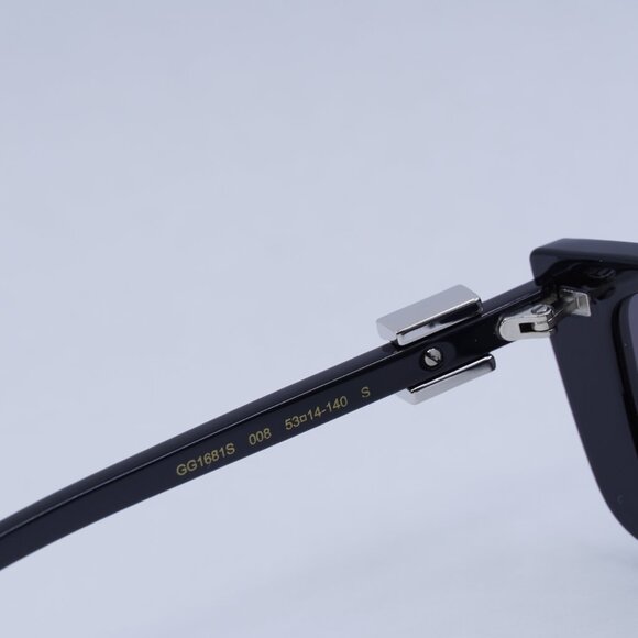 ?️ New Gucci GG1681S 008 Sunglasses - Black Frame, Grey Lenses main image 4